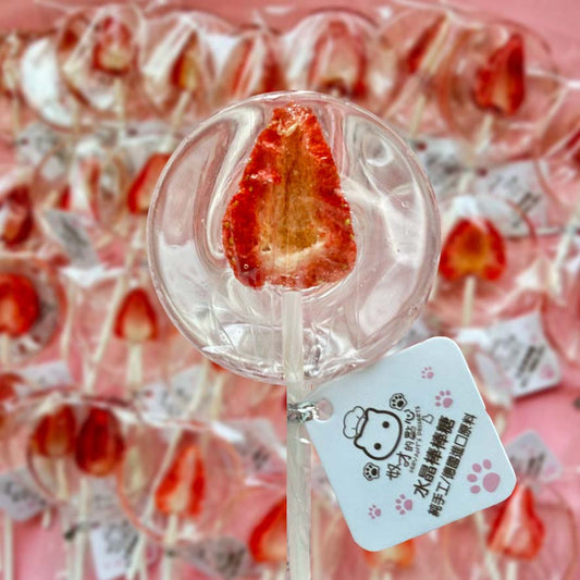 【定制】🍓當草莓乾遇上水晶棒棒糖|台灣在地果乾 × 手工甜點的甜蜜結合